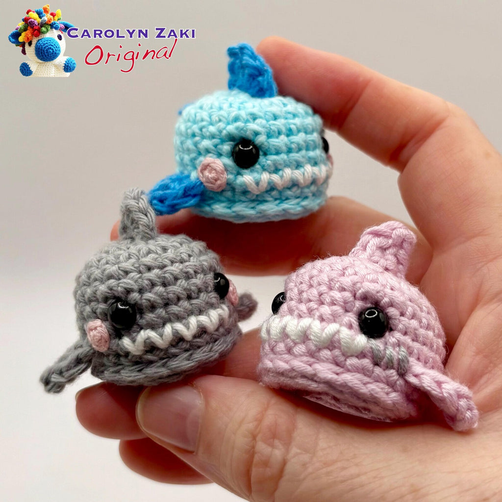Mini Shark Crochet Amigurumi Pattern (PDF Download)