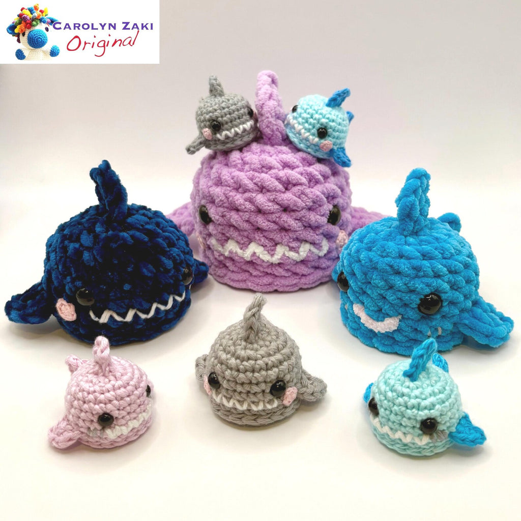 Mini Shark Crochet Amigurumi Pattern (PDF Download)