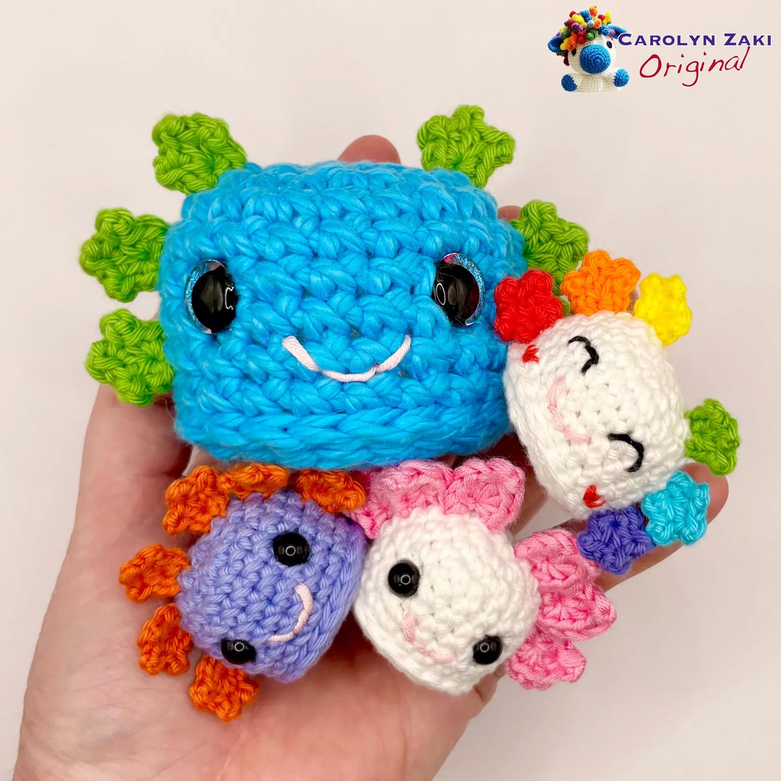 Mini Axolotl Crochet Amigurumi Pattern (PDF Download)