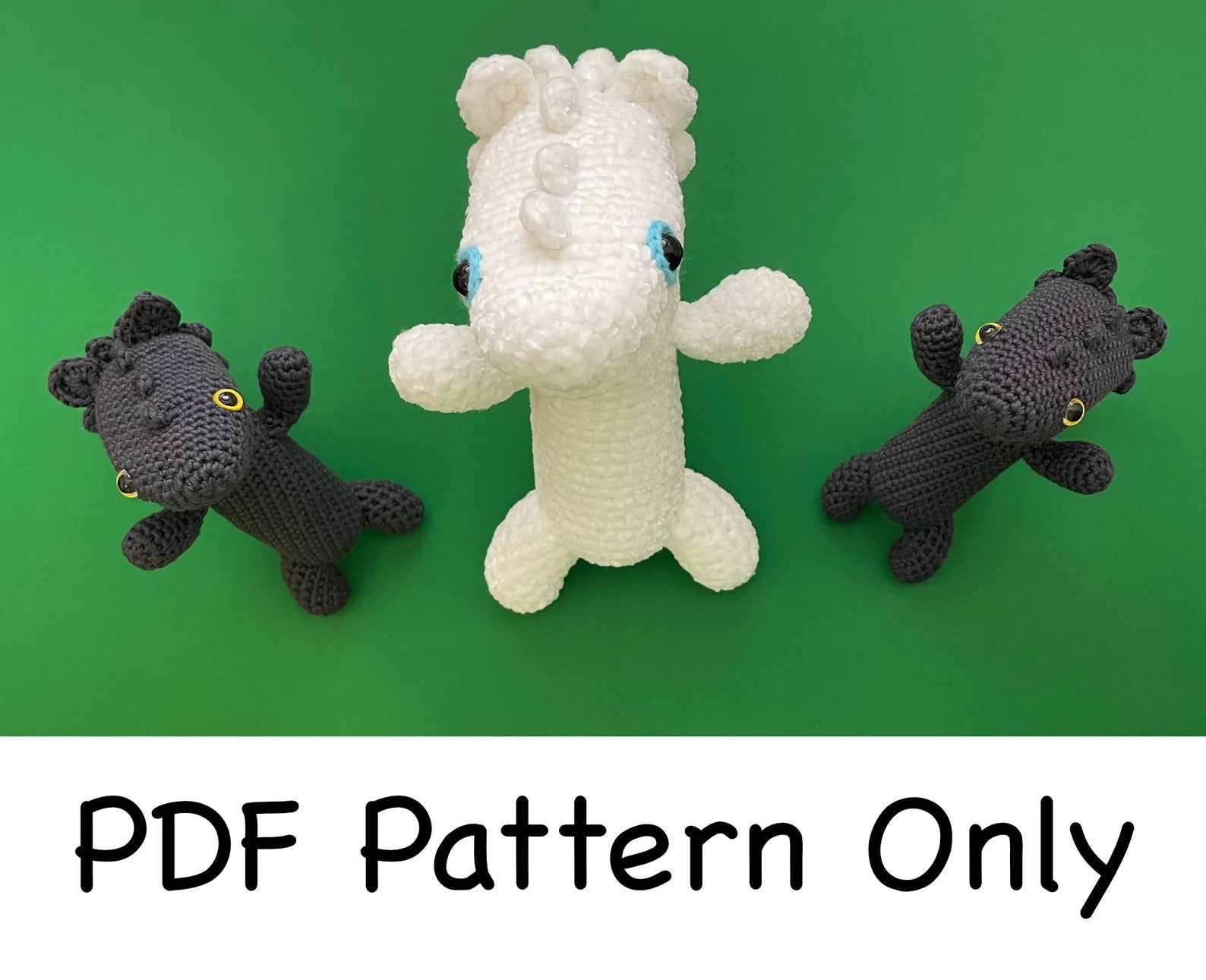 Dancing Dragon Meme Crochet Amigurumi Pattern (PDF Download)
