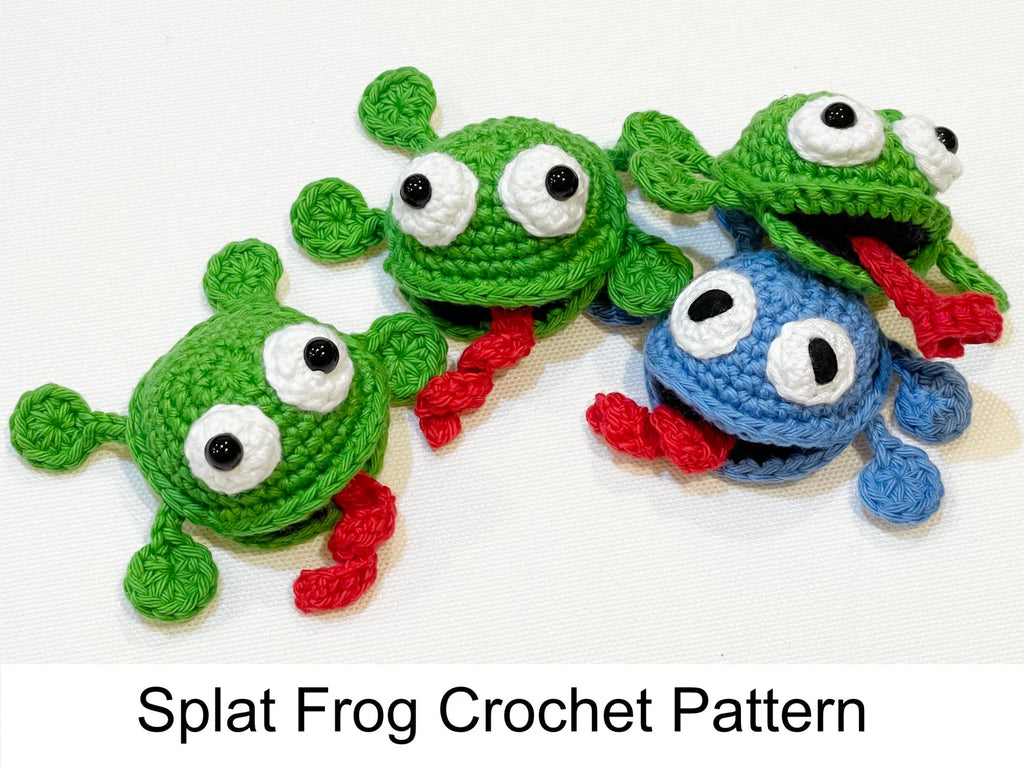 Splat Frog crochet Amigurumi Pattern (PDF Download)