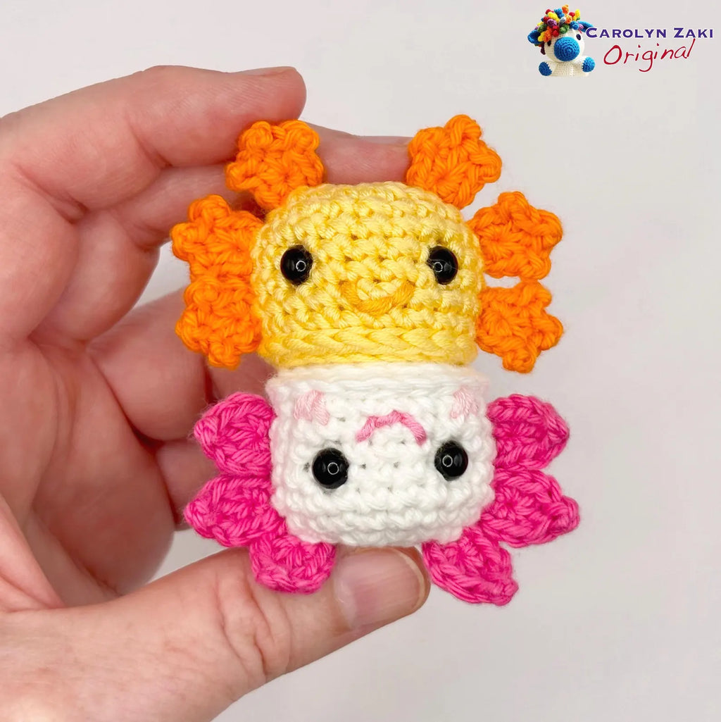 Mini Axolotl Crochet Amigurumi Pattern (PDF Download)