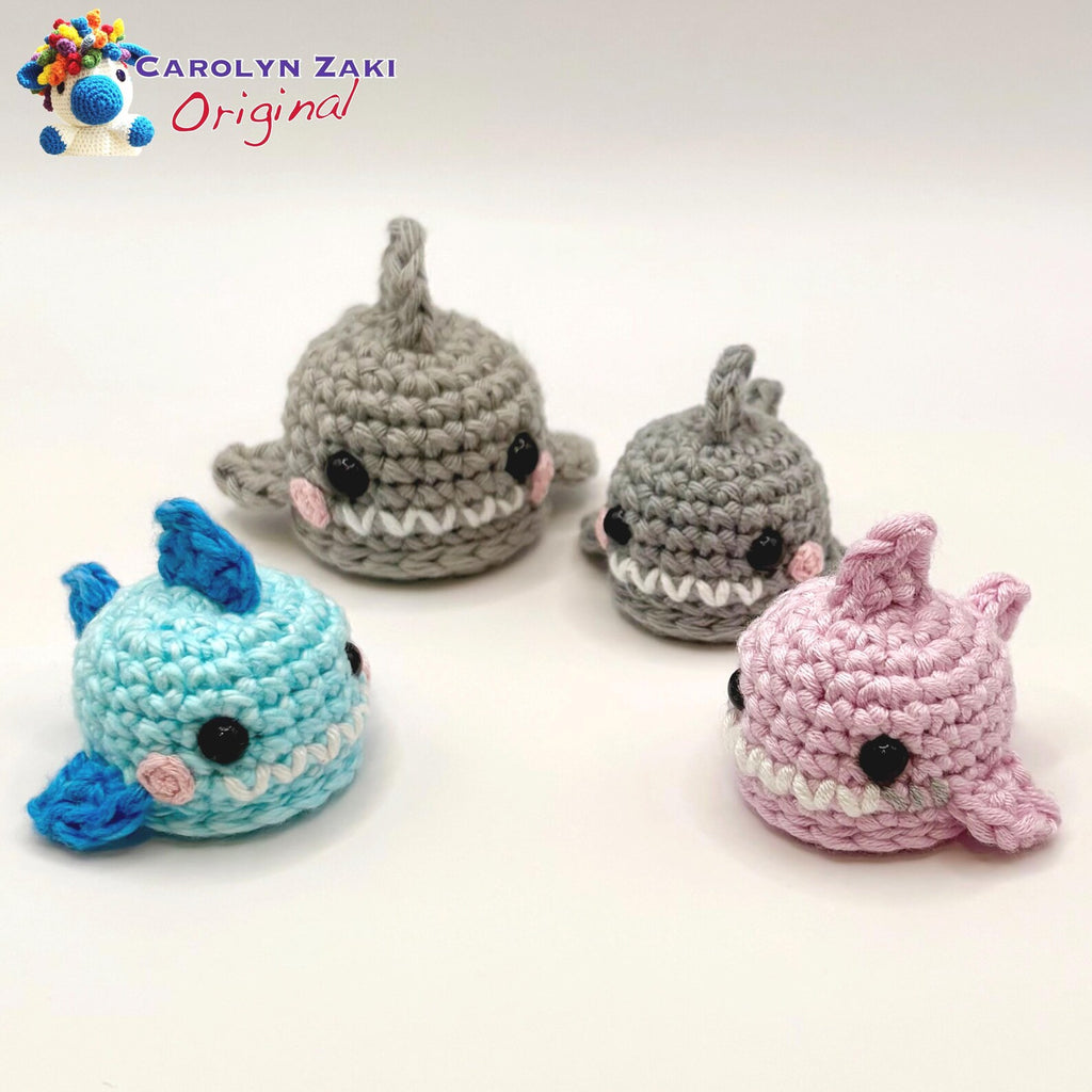 Mini Shark Crochet Amigurumi Pattern (PDF Download)