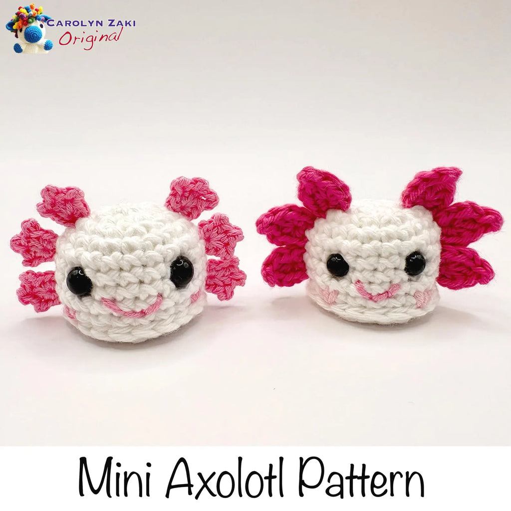 Mini Axolotl Crochet Amigurumi Pattern (PDF Download)