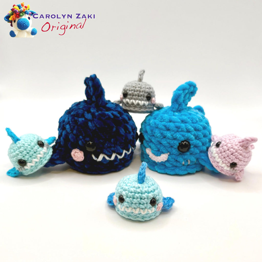 Mini Shark Crochet Amigurumi Pattern (PDF Download)