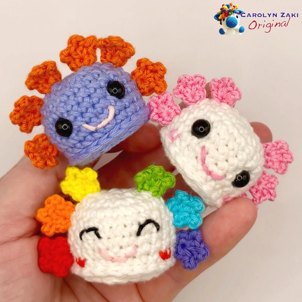 Mini Axolotl Crochet Amigurumi Pattern (PDF Download)