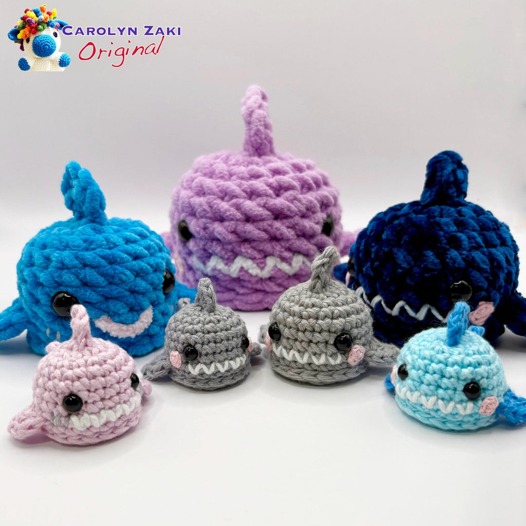 Mini Shark Crochet Amigurumi Pattern (PDF Download)