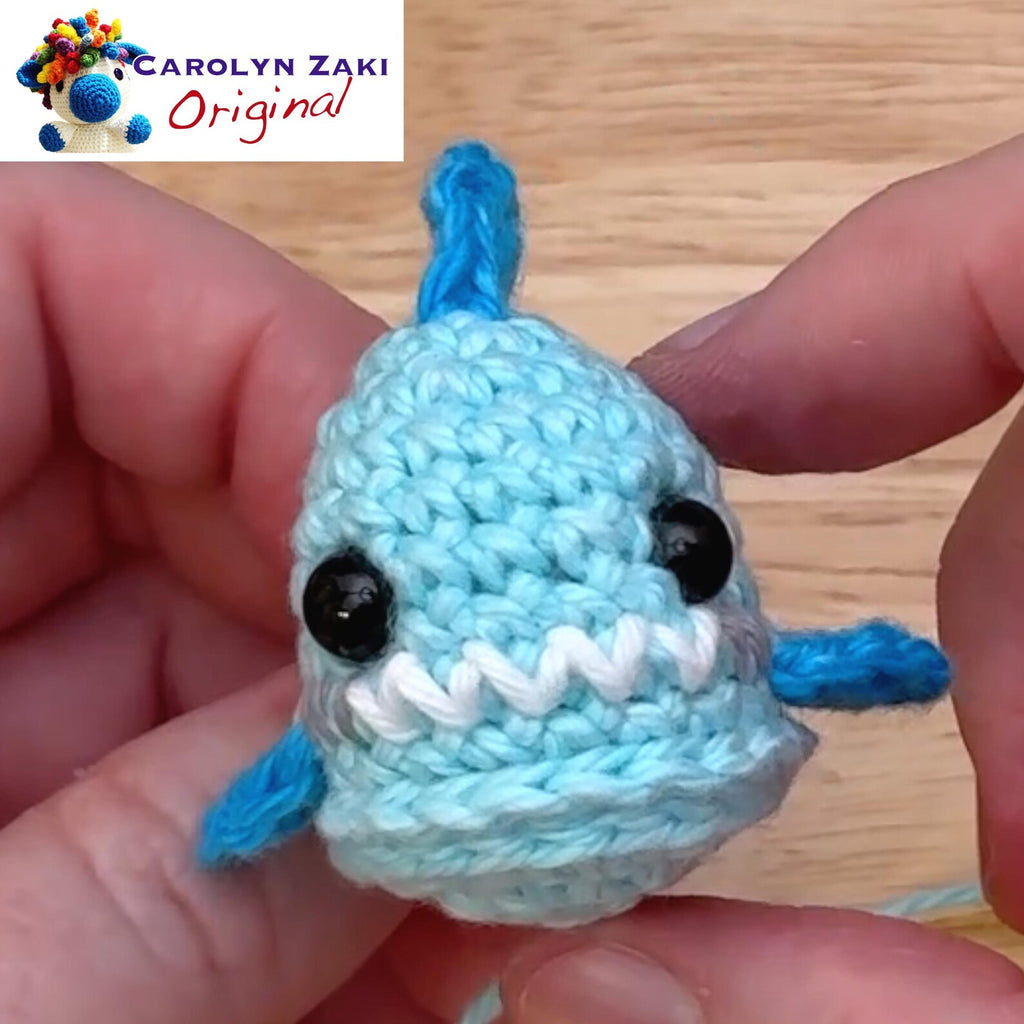 Mini Shark Crochet Amigurumi Pattern (PDF Download)