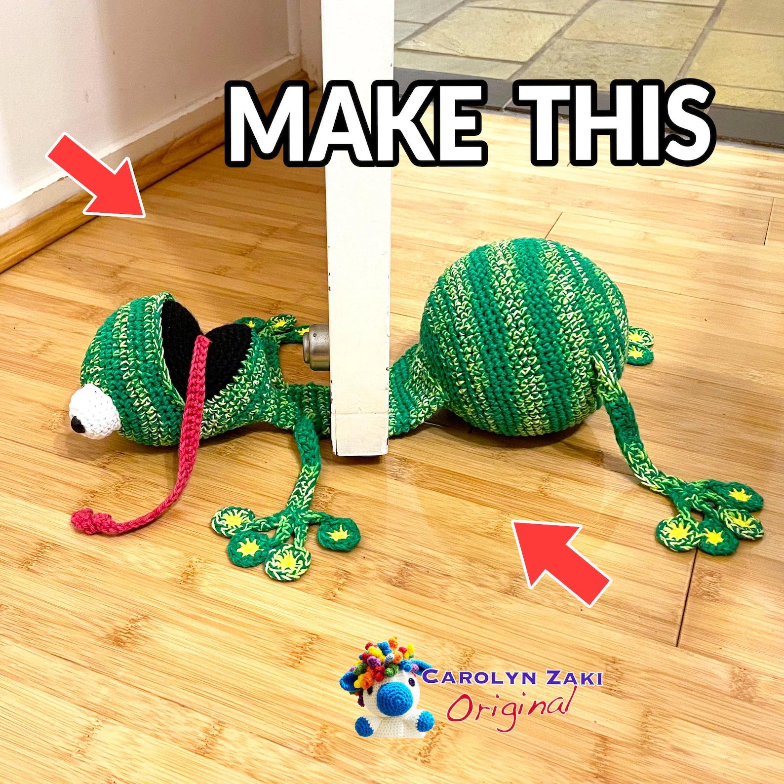 The Original Squashed Frog Door Stopper Crochet Pattern (PDF Download)