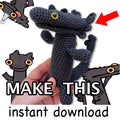 Dancing Dragon Meme Crochet Amigurumi Pattern (PDF Download)