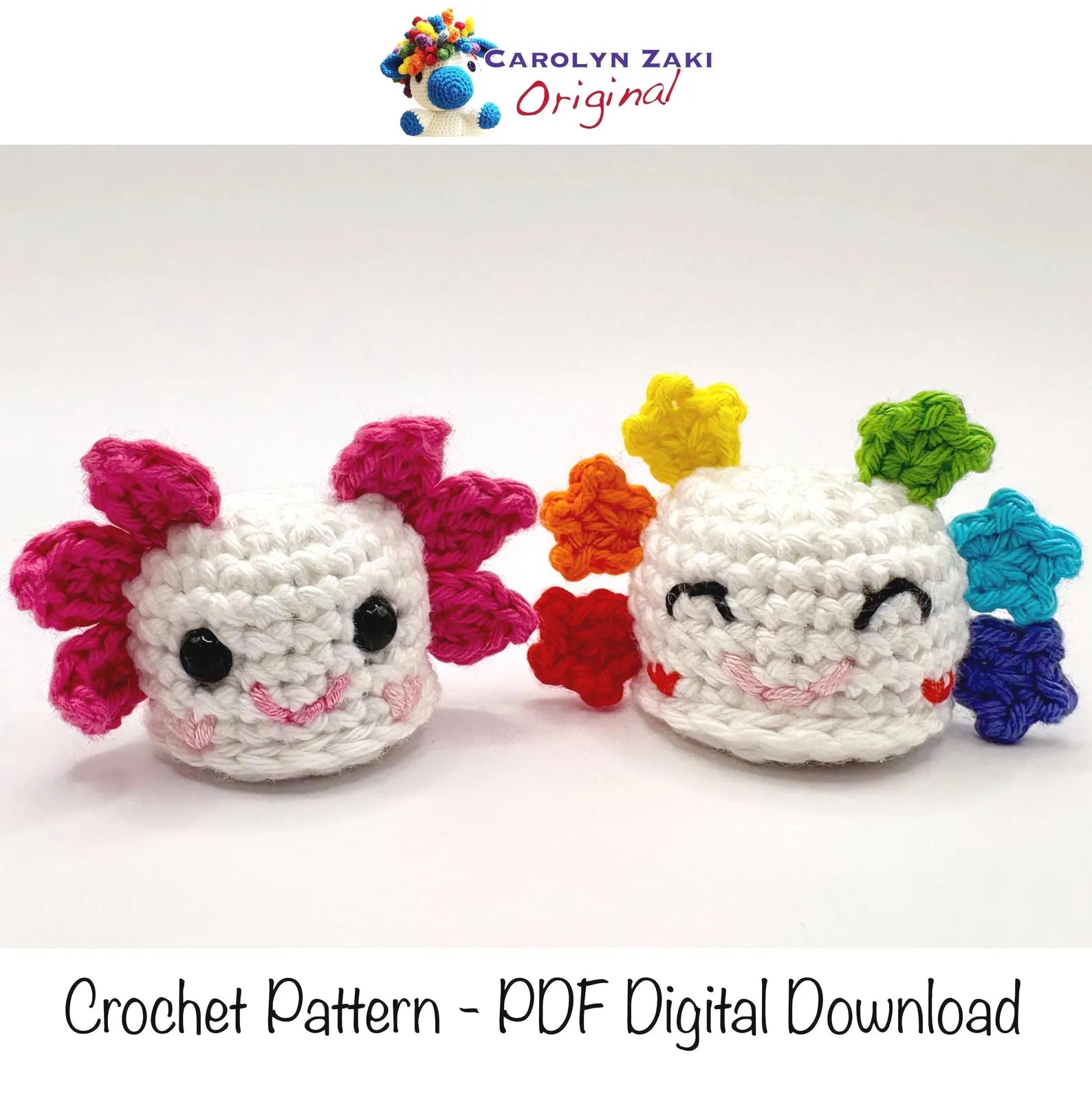 Mini Axolotl Crochet Amigurumi Pattern (PDF Download)