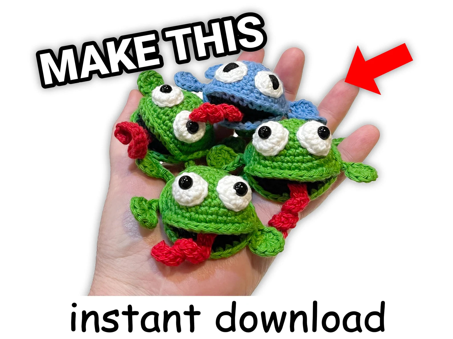Splat Frog crochet Amigurumi Pattern (PDF Download)