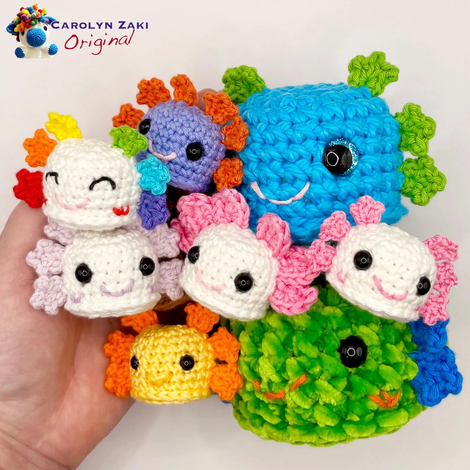 Mini Axolotl Crochet Amigurumi Pattern (PDF Download)