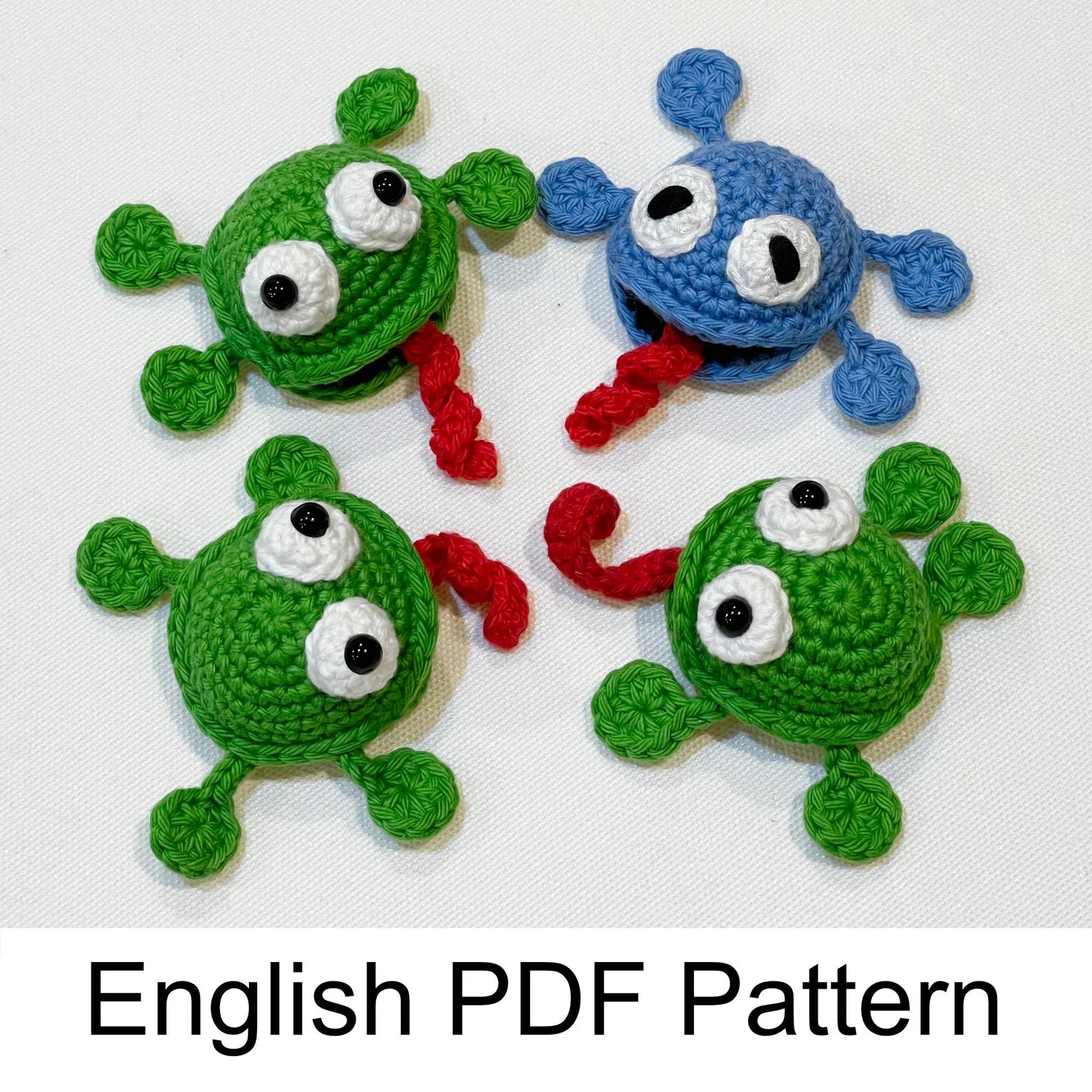 Splat Frog crochet Amigurumi Pattern (PDF Download)