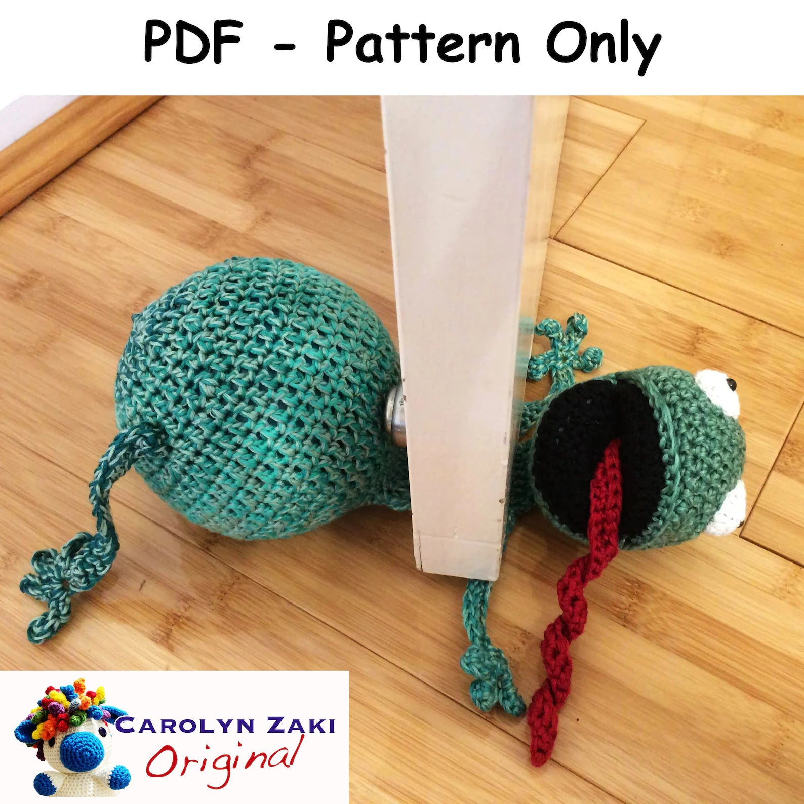 The Original Squashed Frog Door Stopper Crochet Pattern (PDF Download)