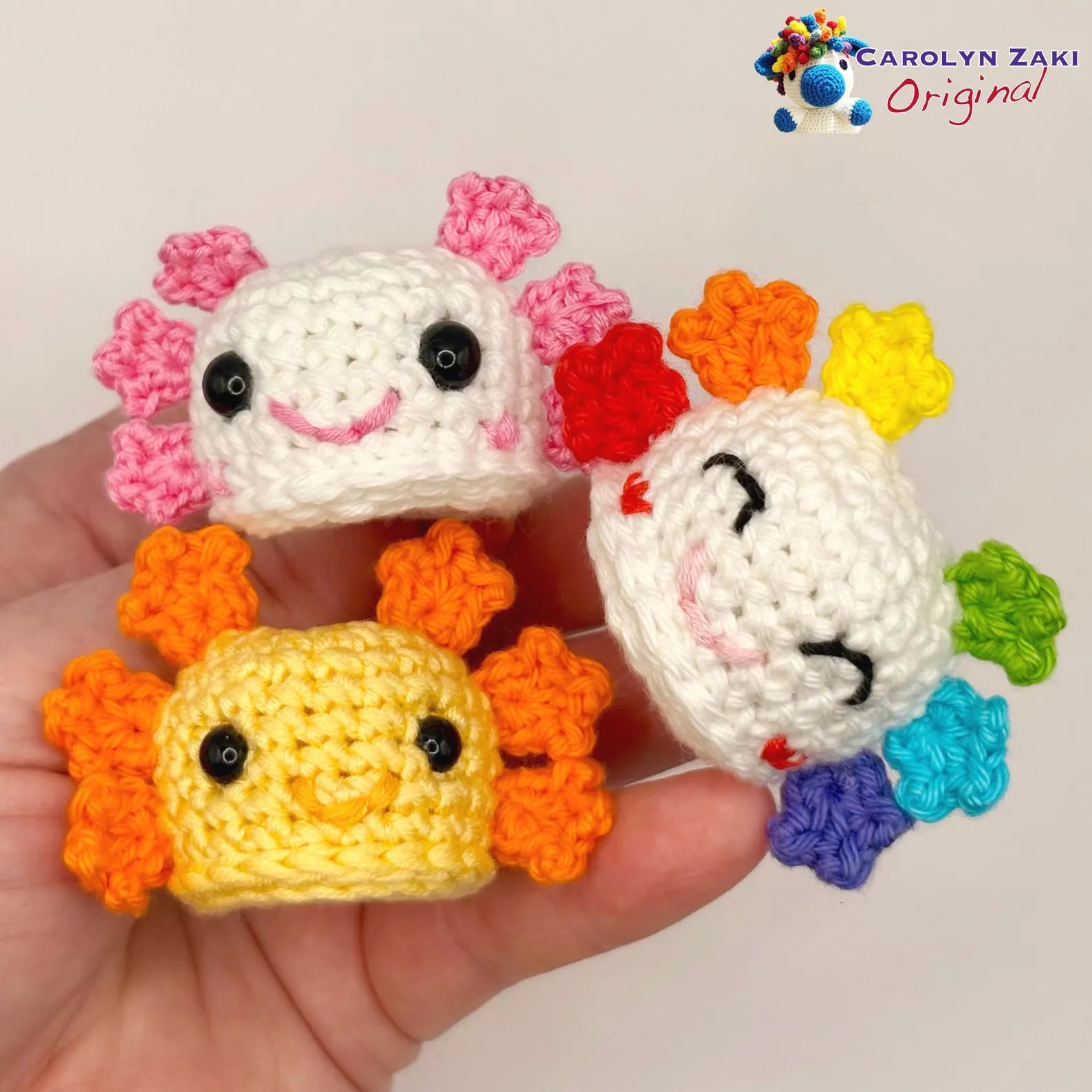 Mini Axolotl Crochet Amigurumi Pattern (PDF Download)