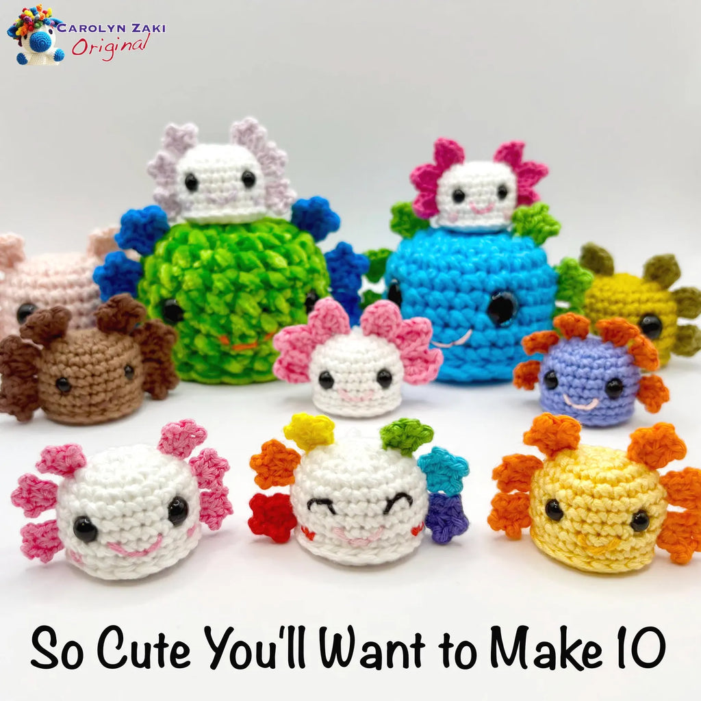 Mini Axolotl Crochet Amigurumi Pattern (PDF Download)