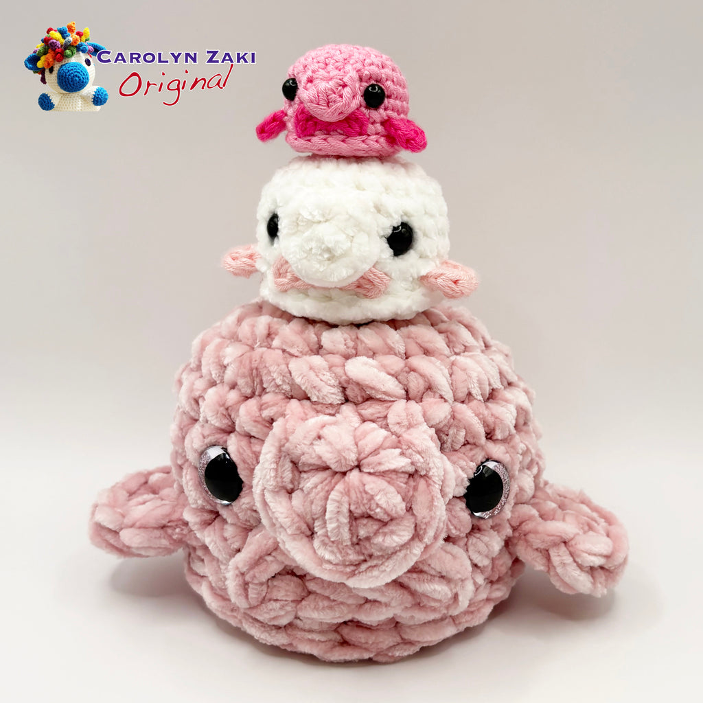 Blobfish Amigurumi Crochet Pattern (Quick Stash Buster)