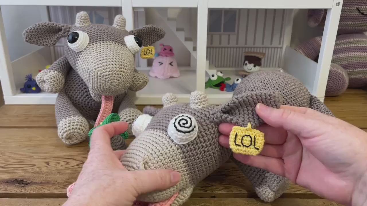 Squashed Cow Door Stopper Crochet Pattern (PDF Download)