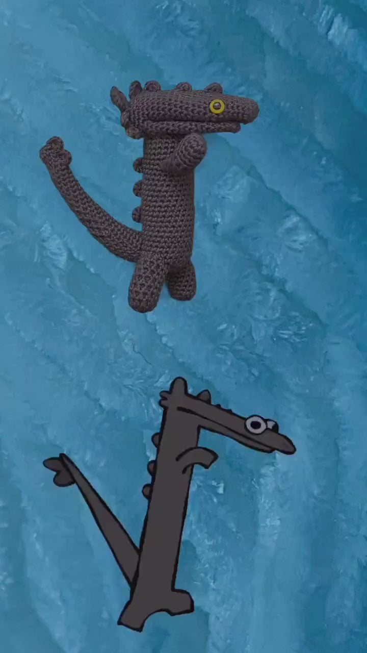 Dancing Dragon Meme Crochet Amigurumi Pattern (PDF Download)