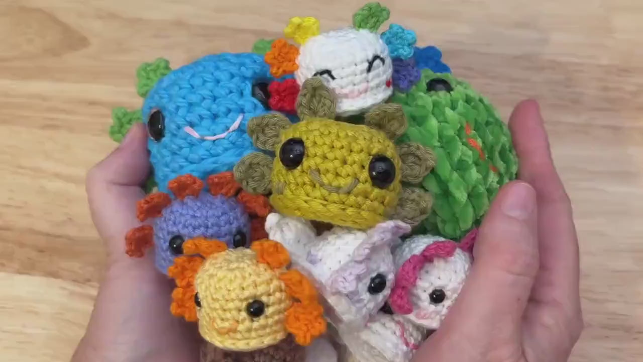 Mini Axolotl Crochet Amigurumi Pattern (PDF Download)