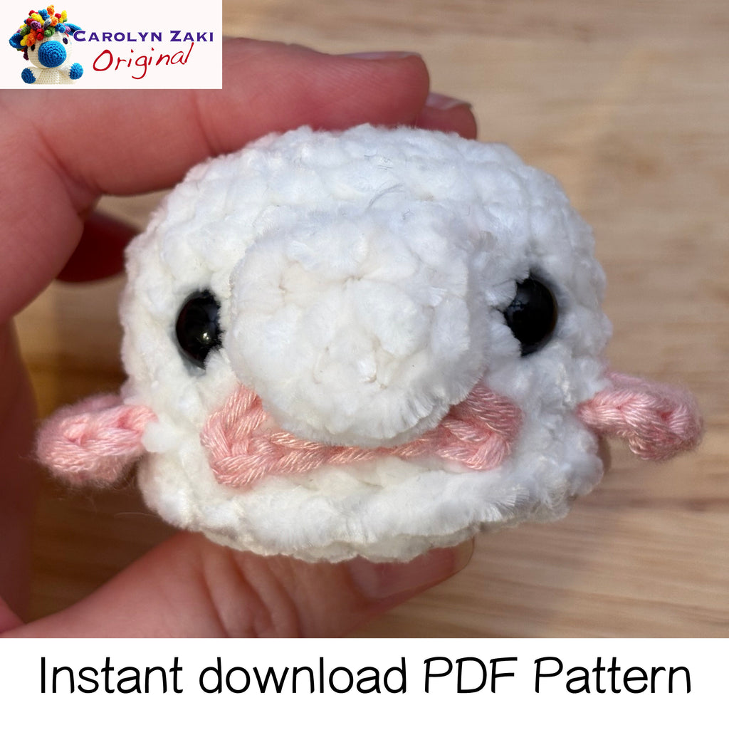 Blobfish Amigurumi Crochet Pattern (Quick Stash Buster)
